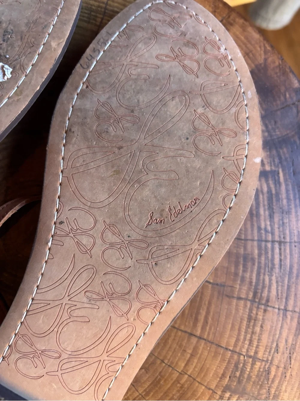 ✨SALE✨Sam Edelman / Gigi Thong Sandal - Brown Leather Sandals - Picture 9 of 12